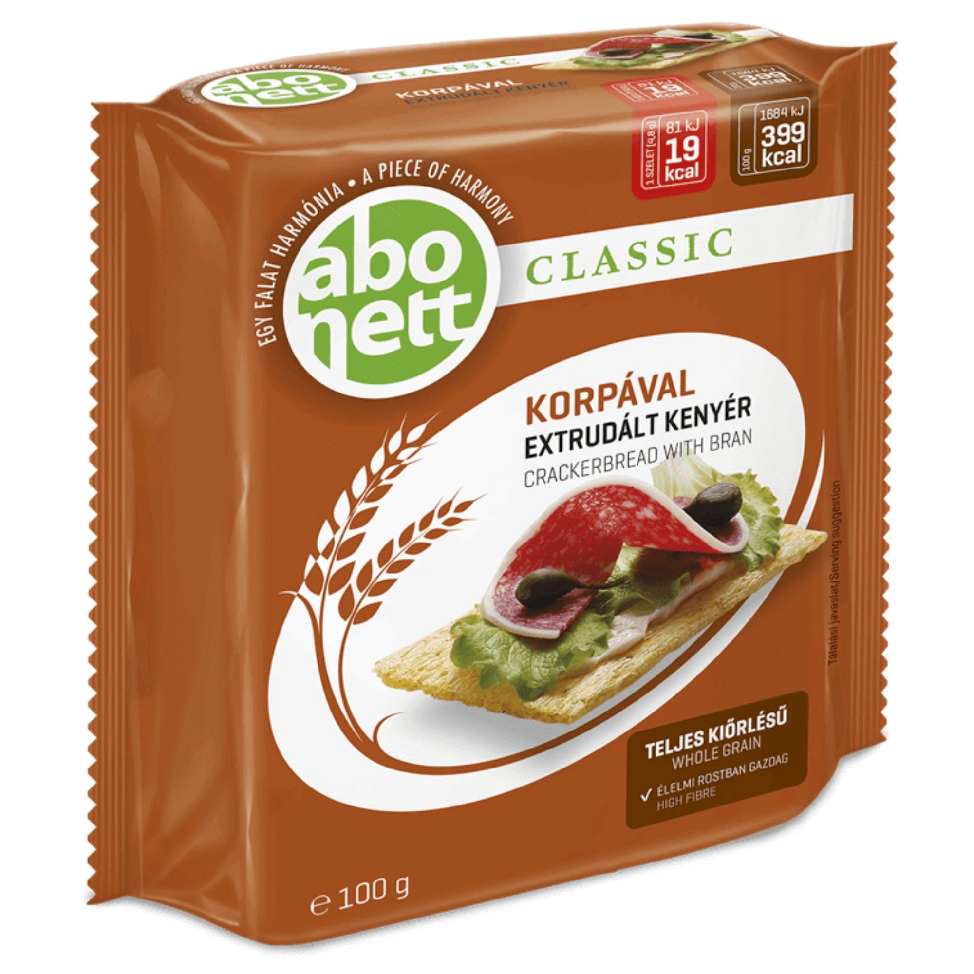Abonett Extruded Bread with Bran 100g / 3.5oz