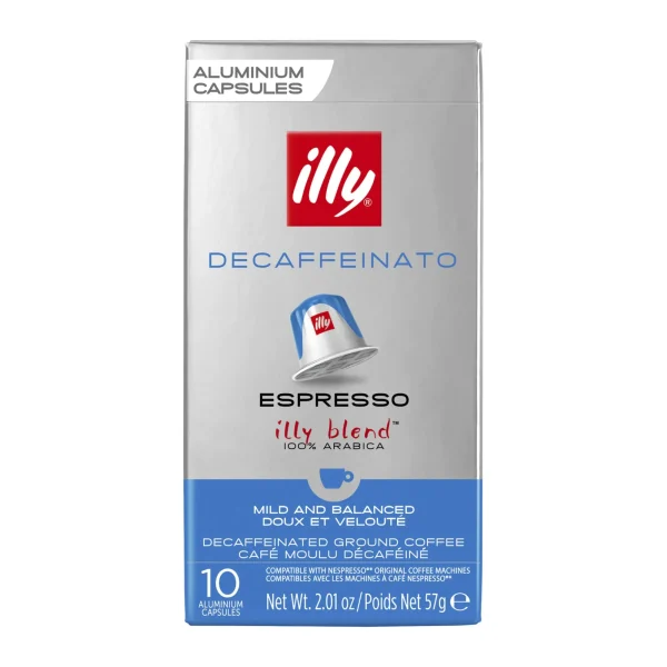 Illy Nespresso Compatible Decaffeinated Coffee Capsules - 10pcs
