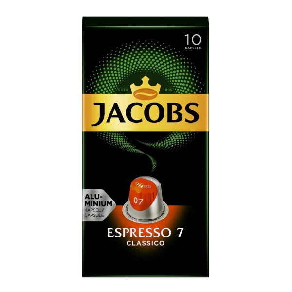 Jacobs Nespresso Compatible Coffee Capsules 10pcs - Espresso 7 Classico