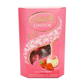Lindt LINDOR Strawberries & Cream Chocolate Truffles 200g / 7oz