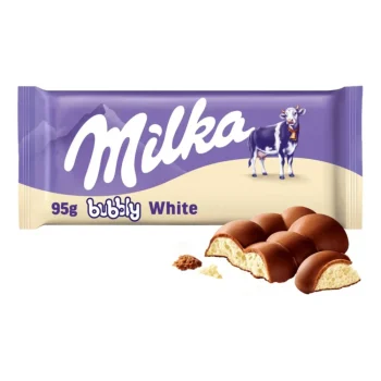 MILKA Bubbly White Chocolate Bar 95g / 3.4oz