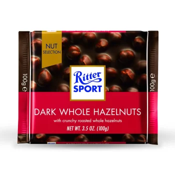 Ritter Sport Dark Chocolate with Whole Hazelnuts Chocolate Bar 100g / 3.5oz