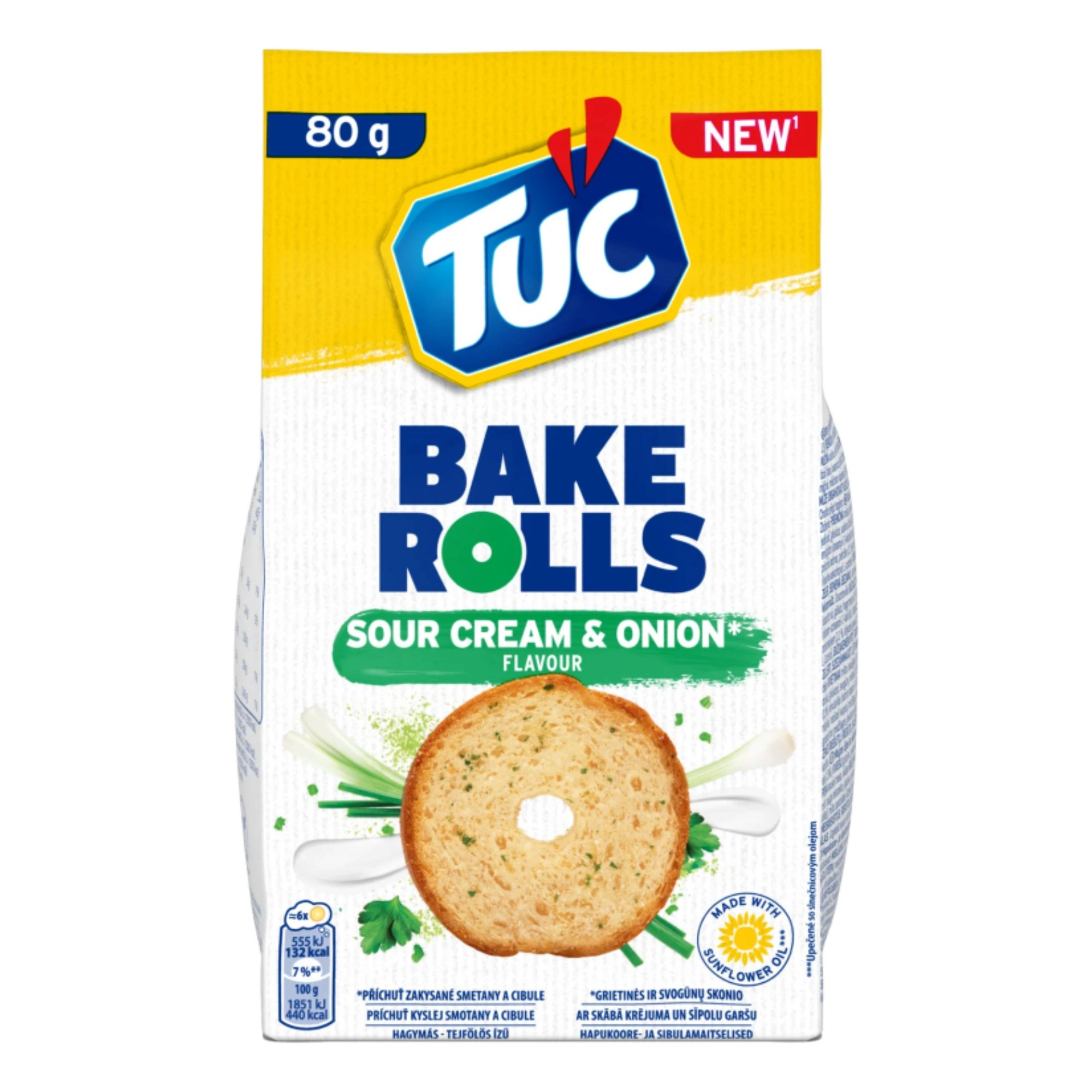 TUC Bake Rolls Sour Cream & Onion 80g / 2.82oz
