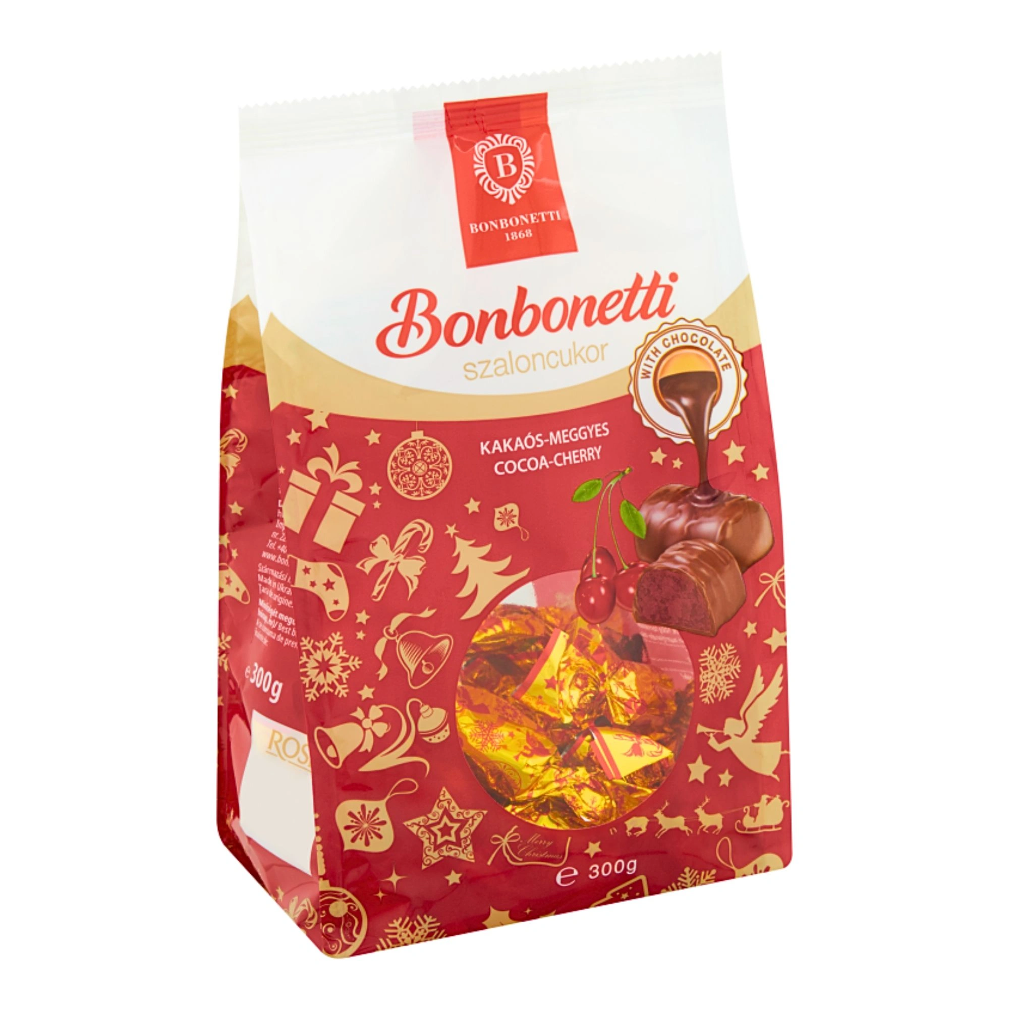 BONBONETTI Szaloncukor Christmas Candy – Cocoa Cherry Flavor 300g / 10.6oz