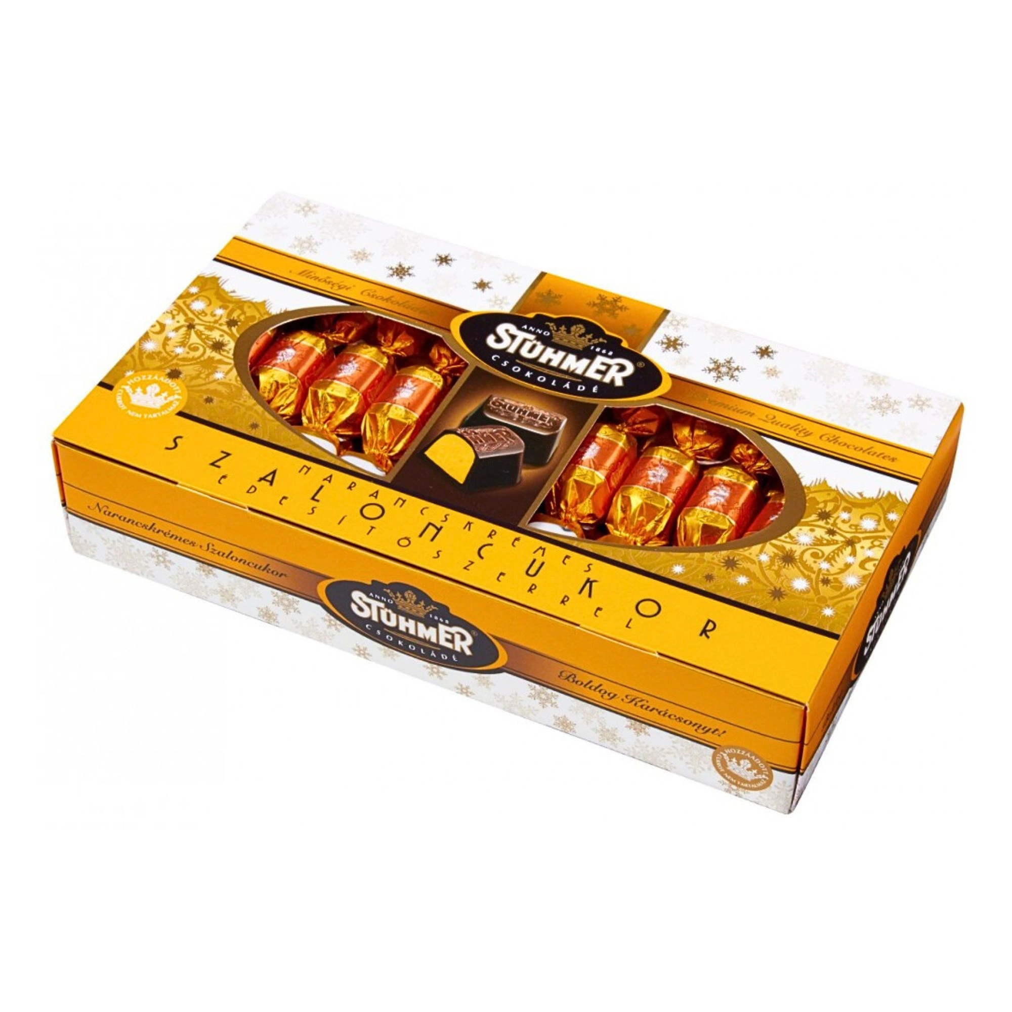 STÜHMER Szaloncukor Christmas Candy – Orange & Cinnamon Flavor with No Added Sugar 225g / 7.9oz