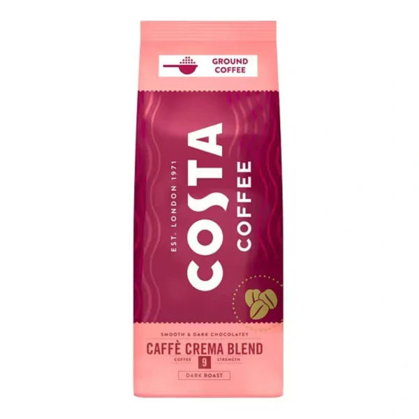 COSTA COFFE Roasted Ground Coffee - Caffé Crema Blend 200g / 7.05oz