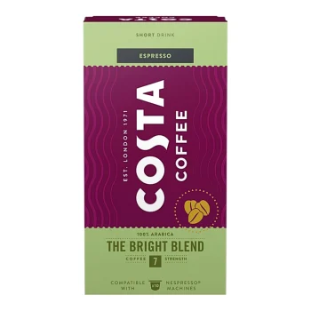 COSTA COFFE Nespresso Compatible Capsules – Brigtht Blend Espresso 57g / 2oz