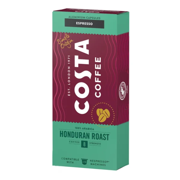 COSTA COFFE Nespresso Compatible Capsules - Honduras Roast Espresso 57g / 2oz