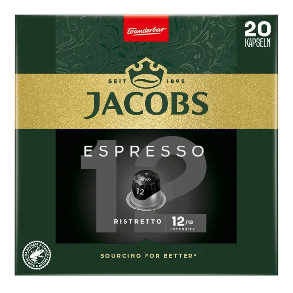 Jacobs Nespresso Compatible Coffee Capsules 20pcs - Espresso 10 Ristretto