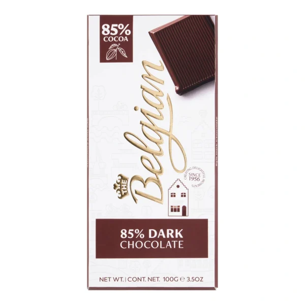 Belgian Dark Chocolate Bar 85% Cocoa 100g / 3.53oz