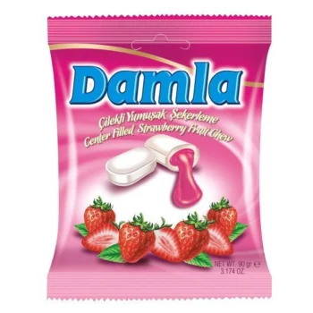 Damla Filled Soft Caramel Strawberry 90g / 3.17oz