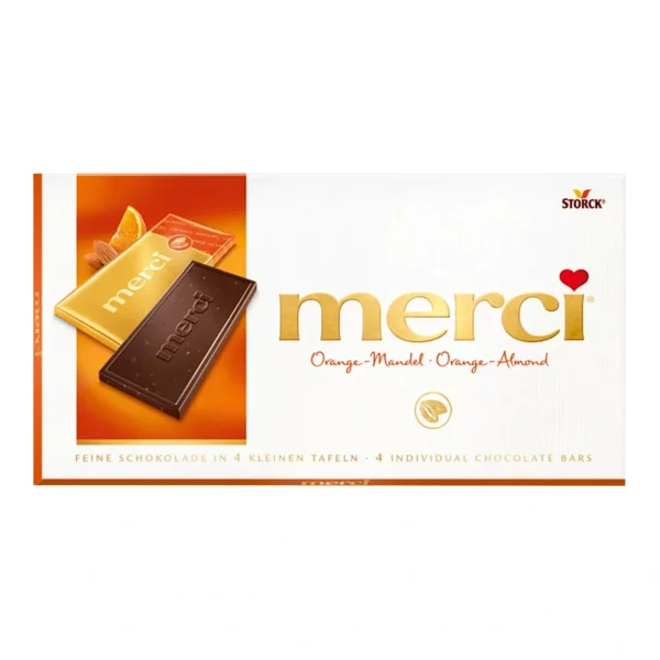 Merci Chocolate Bar Orange-Almond Flavor 100g / 3.53oz