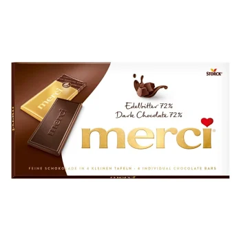 Merci Dark Chocolate Bar 72% Cocoa 100g / 3.53oz