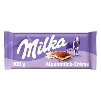 Milka Chocolate Bar with Alpine Milk Cream 100g / 3.53g