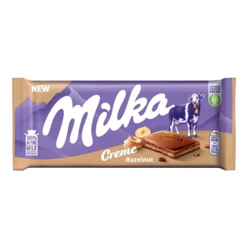 Milka Chocolate Bar with Hazelnut Cream  85g / 3oz