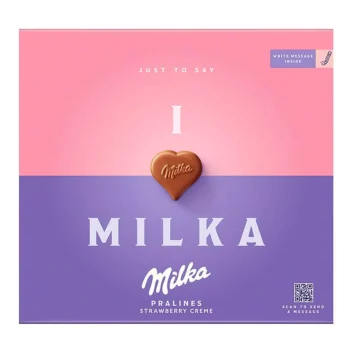 Milka I Love Praline with Strawberry Cream 110g / 3.88oz