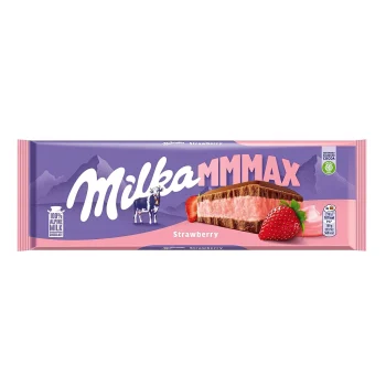 Milka Max Chocolate Bar with Strawberry 300g / 10.6oz