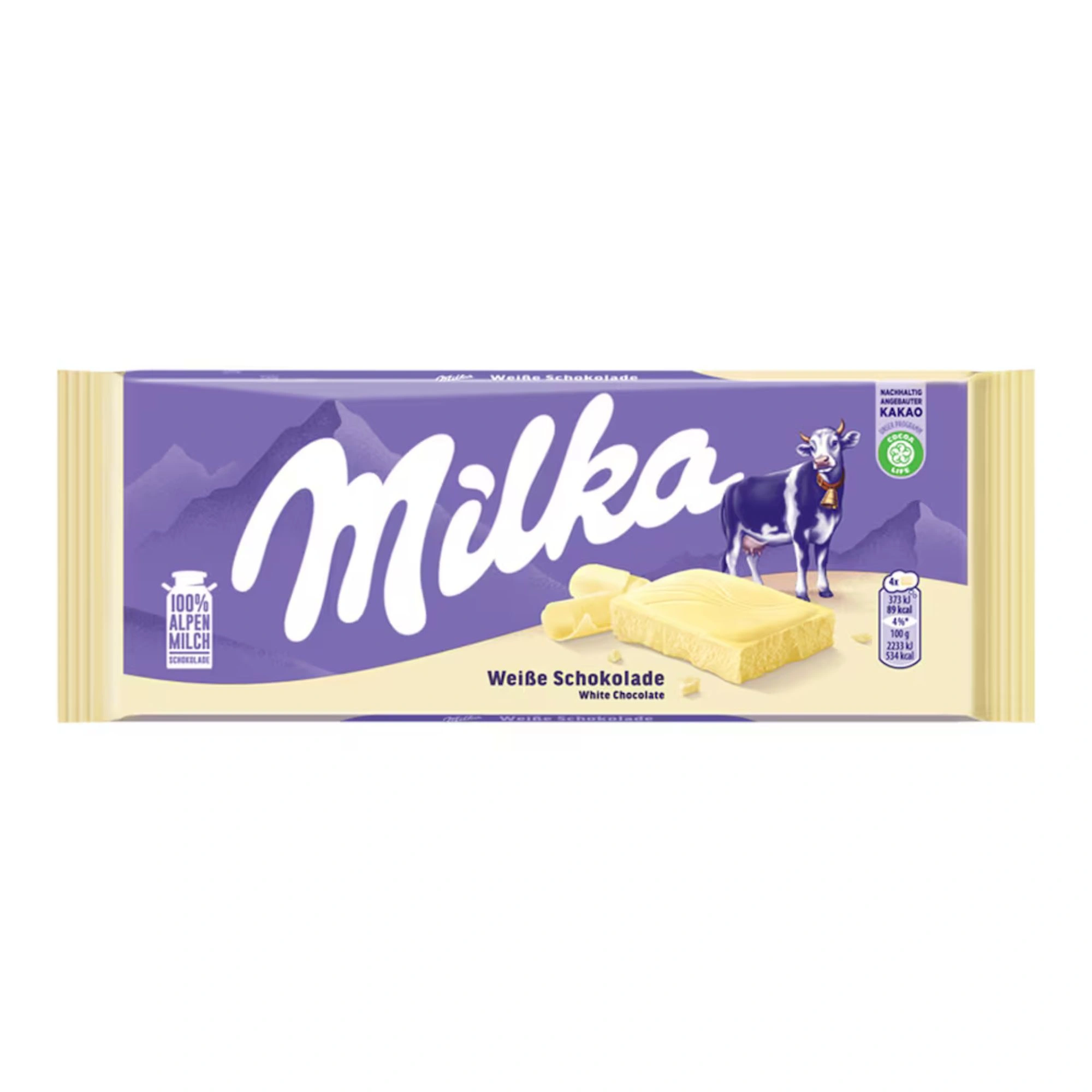 Milka White Chocolate Bar 100g / 3.53oz