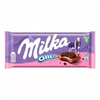 Milka Chocolate Bar Strawberry-Oreo Flavor 100g / 3.2oz
