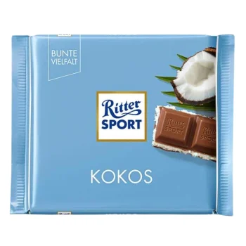 Ritter Sport Chocolate Bar Coconut Flavor 100g / 3.53oz