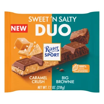 Ritter Sport DUO Chocolate Bar Sweet and Salty 218g / 7.69oz