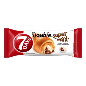 7 Days Croissant Super Double Max with Cocoa-Vanilla Filling 110g / 3.88oz