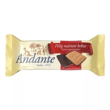 Andante Half-Dipped Biscuit Dark Chocolate 100g / 3.5oz