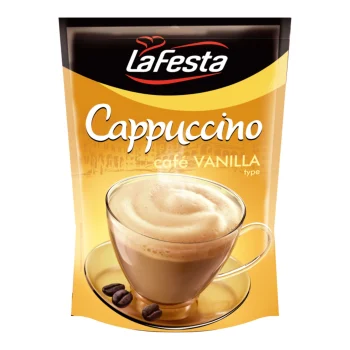 La Festa Cappuccino Instant Coffee Vanilla Flavor 100g / 3.53oz