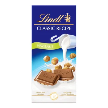 Lindt Classic Milk Chocolate with Hazelnuts 100g / 3.52oz