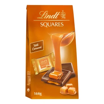 Lindt Squares Milk Chocolate with Caramel Filling 144g / 5.08oz