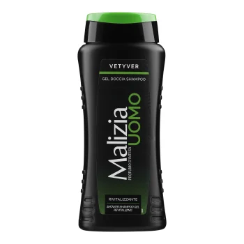 Malizia Uomo Shower Gel & Shampoo Vetyver 250ml / 8.45 fl oz