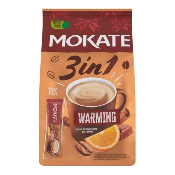 Mokate 3in1 Instant Coffee Chocolate-Orange-Cinnamon Flavor 12x17g / 12×0.6oz