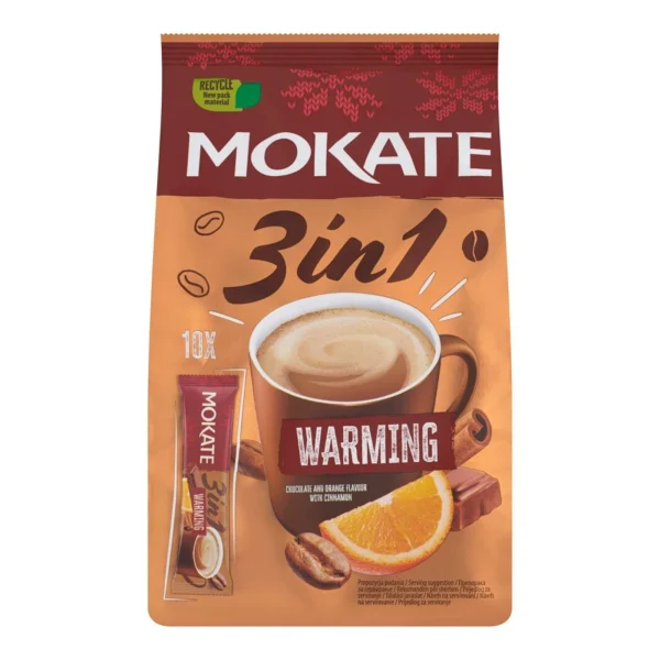 Mokate 3in1 Instant Coffee Chocolate-Orange-Cinnamon Flavor 12x17g / 12x0.6oz