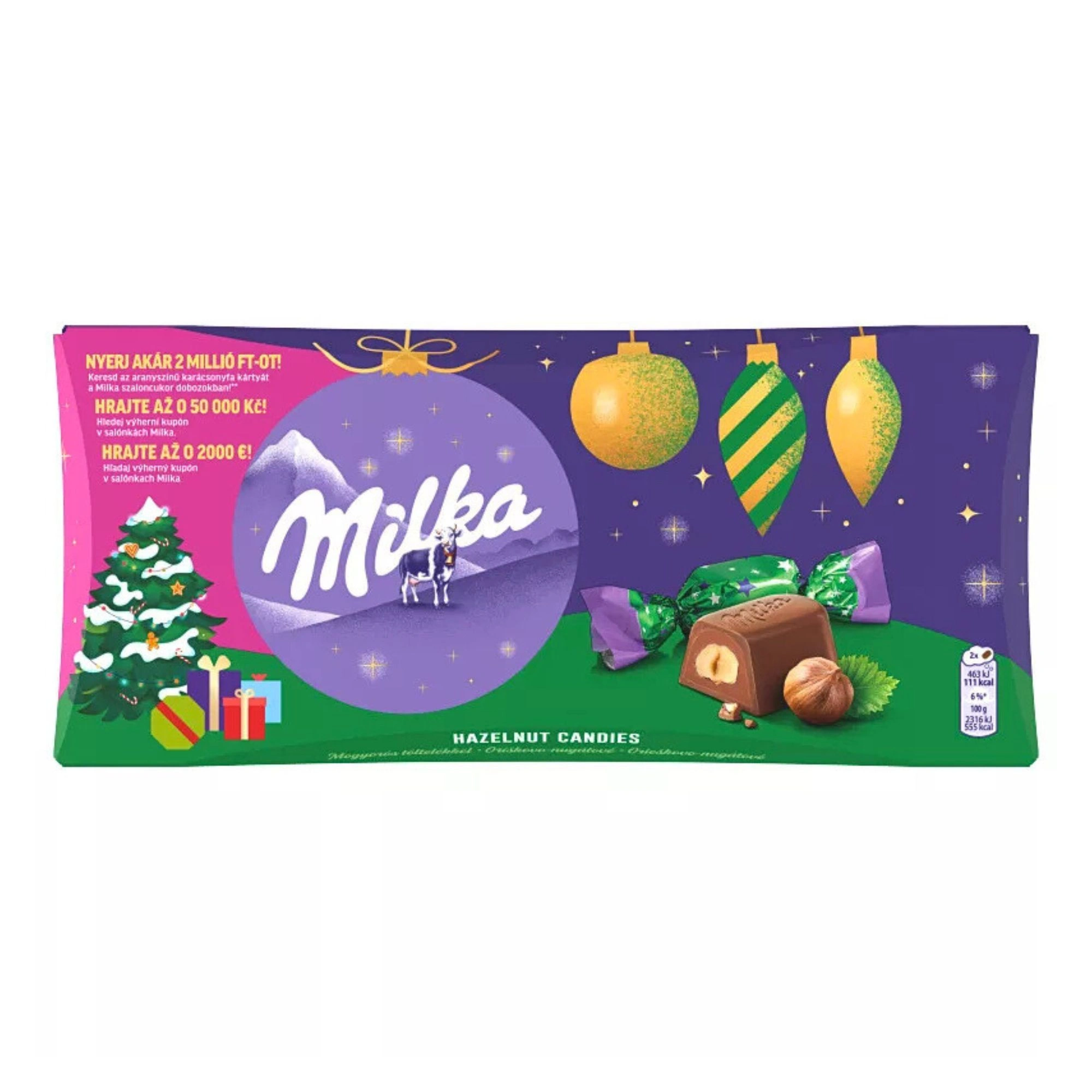 Milka Szaloncukor Christmas Candy - Hazelnut Cream Flavor 255g / 8.99oz