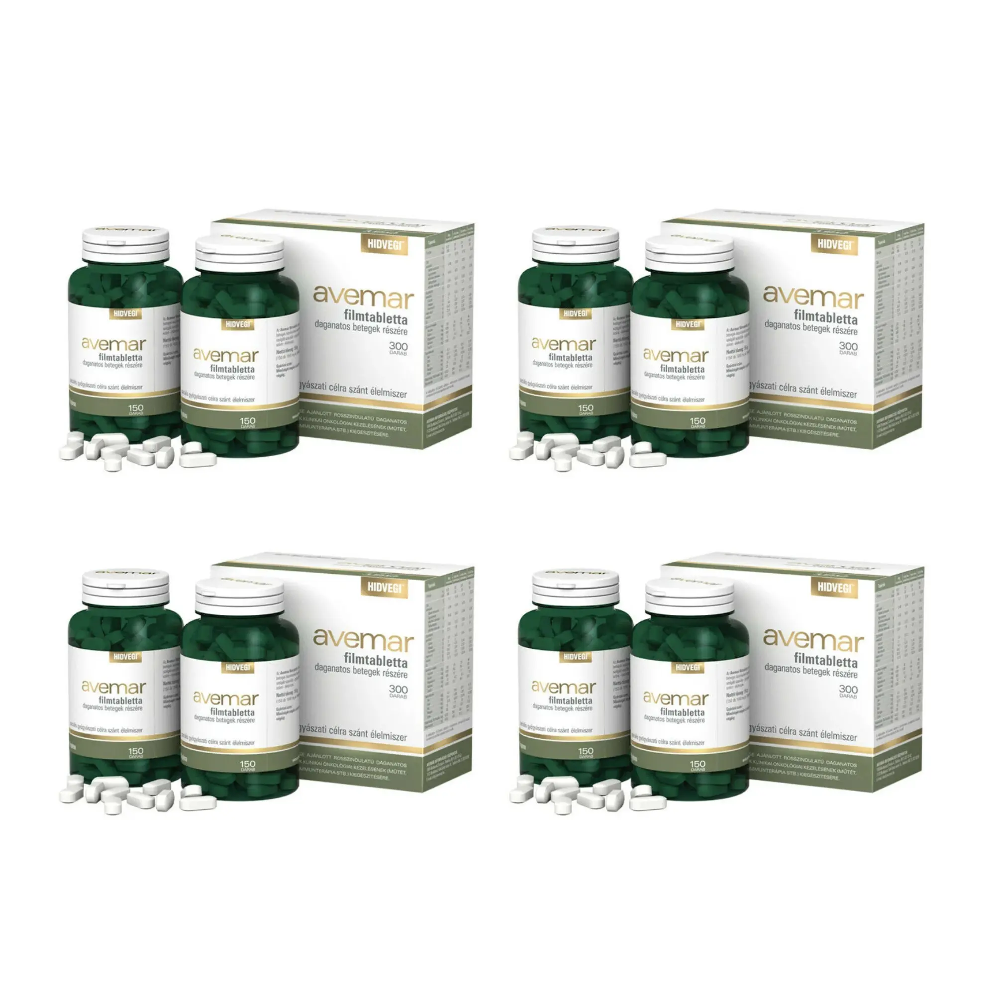 AVEMAR Tablets - 8 Bottles - 1200 Film Coated Tablets Dietary Supplement